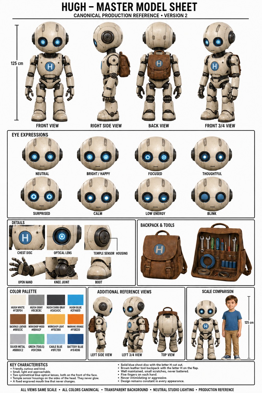 Hugh — canonical model sheet